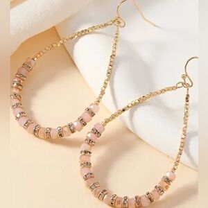 Pierced beaded teardrop earrings